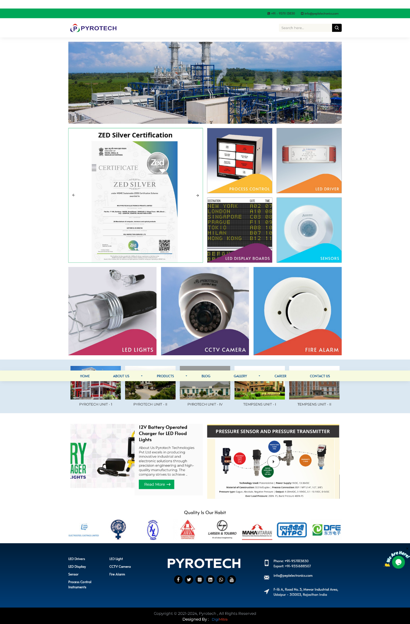 Industrial manufacturing website preview